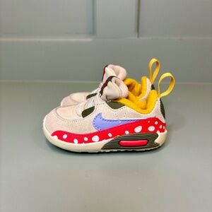 Nike Max 90 Crib Pearl‎ White Light Thistle Baby Shoes DR0407-200 Size 3C